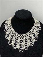 PRETTY BEADED BIB STYLE NECKLACE