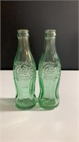Vintage Green Coca-Cola Glass Bottles Gary, Ind.