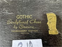 Gothic sculptured Chess pieces