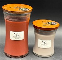 2 WOOD WICK CANDLES