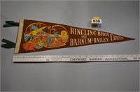 Vintage felt souvenir penant Ringling Barnum