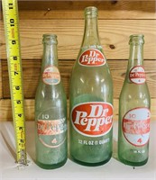 Vintage Dr. Pepper Glass Bottles