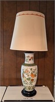 MID CENTURY MARBRO FLORAL TABLE LAMP  - RESERVE $7