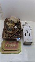 birdhouse, vintage hardware, apple signs