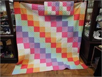 LinenSource quilt with matching sham, 90" square