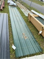 27) 12- 20' green metal roofing