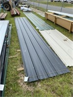 28) 10- 20' black & gray metal roofing