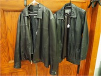 Two men's leather jackets by Wilson,