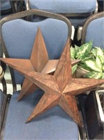 Two piece metal star decor