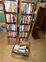 150 DVD's w/2 storage shelves 6"d x 11"w x 45"t