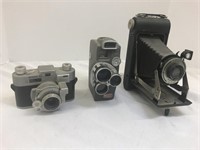 Three cameras. Kodak Bimat Dakon f11 folding