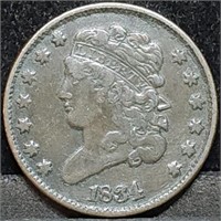 1834 Classic Head Half Cent