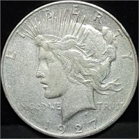1927-D Peace Silver Dollar, Better Date