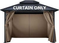 COWVIE Gazebo Curtain Replacement Universal 4-Pane