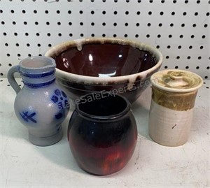 Pottery Vase Creamer Salt Drip Bowl