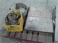 Pallet-- folding table, oil pan, funnel