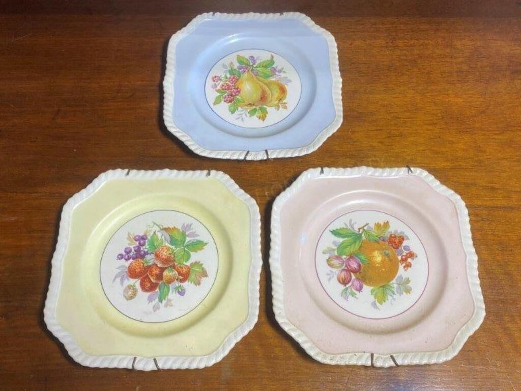 3 Old English Johnson Bros Fruit Plates