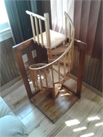 WOOD STAIRWAY PLANT OR NIC NAC STAND