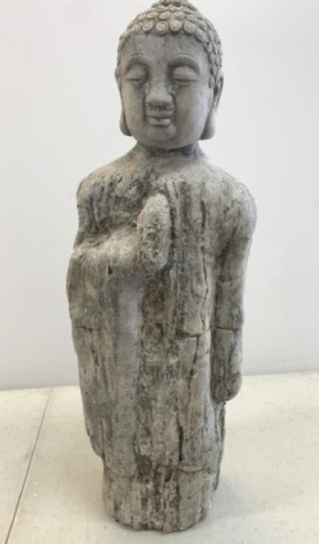 New 19" Dharma Cast Cement Garden Statue