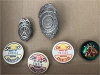 3-Chauffeur Badges, Bridle Button, 2-Badges