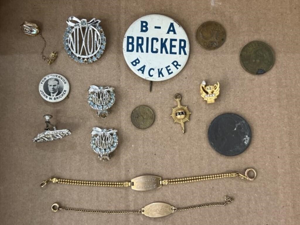 Political Items, Early U.S. Coin, Tokens etc.
