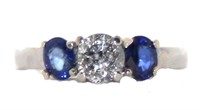 JEWELRY1.45 Ct Diamond & Sapphire 4 Gram 14K Ring