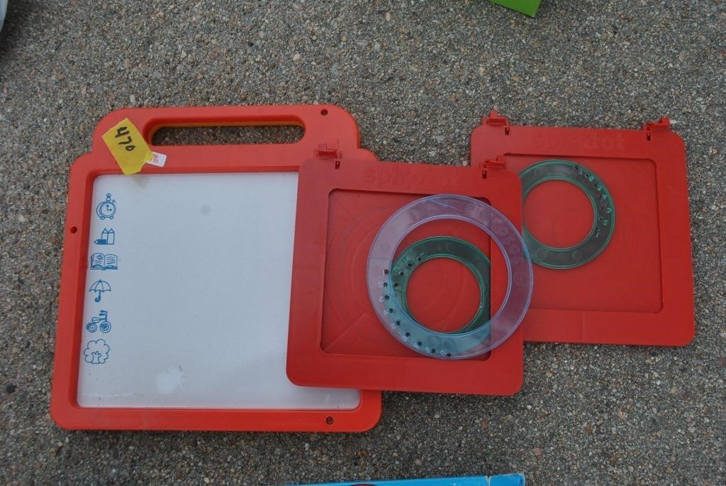 Fisher Price magnet board and spirograph gears