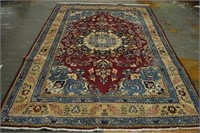 Persian Mashad 6.6 x 9.4 Hand Knotted Rug