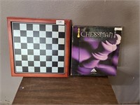 CHESS BOARD AND CHESS GAME W/ MEDIEVIL PIECES NIB