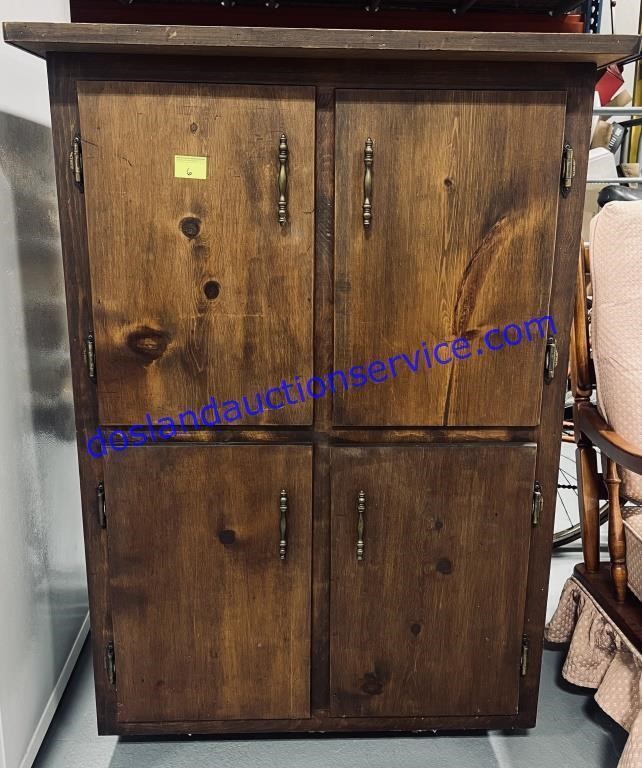 4 Door Wooden Cabinet ( 3 x 4" Tall)