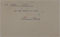 Attorney General Ramsey Clark original signature