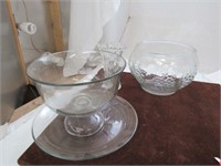 Punch Bowl Glass Plate Bowl Vase