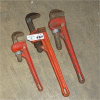 Assorted Adjustable Pipe Wrenches
