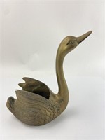 MCM Style Solid Brass Goose Planter