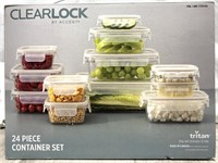 Clearlock 24 Piece Container Set (open Box)