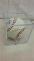 Signed John Olerud Blue Jays Baseball With Clear