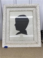 Framed Silhouette 23" x 20" As Is