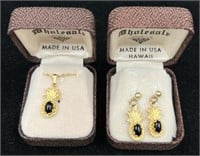Pineapple Themed Fashion Necklace & Earrings w Box