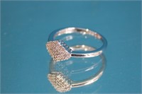 .925 Silver & Quartz Ring Sz 7