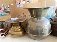 2 Brass Spittoons