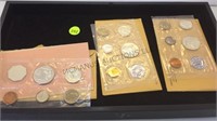 SILVER TRAY OF US MINT PHILADELPHIA COIN SETS ONE