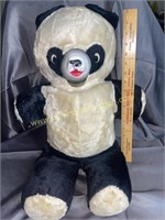 Vintage rubber face panda teddy bear