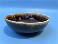 Vintage Pottery Brown Drip Glaze Bowl