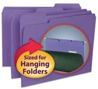 File Folders, 1/3-Cut Tab, Letter, 100Ct. - 5 Pack