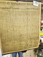 Early print of Declaration of Independence