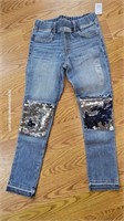 NEW Gap Girls Sz 10 Jeans w Sequin Knees