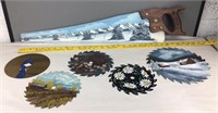 Hand Painted Saw & Saw Blades