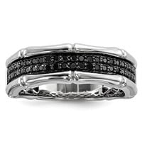 Sterling Silver Black Diamond Men's Ring