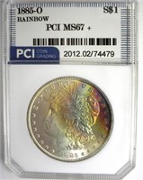 1885-O Morgan MS67+ Rainbow LISTS $5500