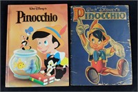 2 Vintage Disney Pinocchio Coloring and Storybook